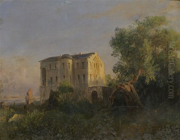 Ruins Of The Estate Of The Earl Razumovsky Oil Painting by Lev Felixovich Lagorio