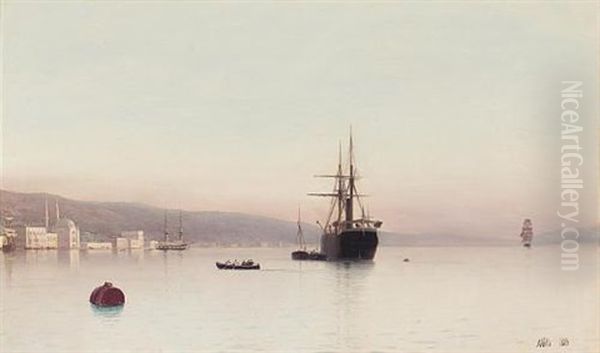 Ship At Port by Lev Felixovich Lagorio