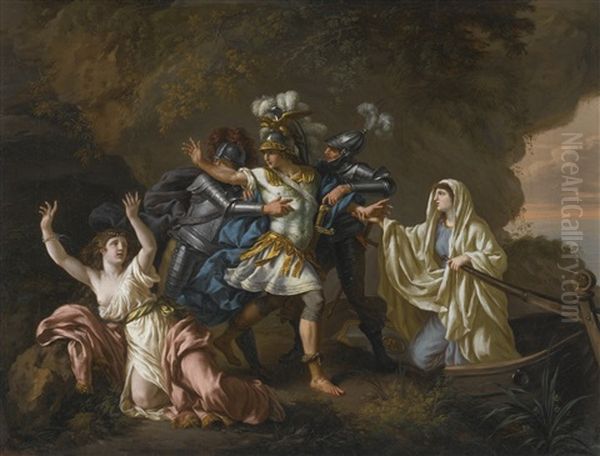 Rinaldo And Armida Oil Painting by Jean Jacques Lagrenee the Younger