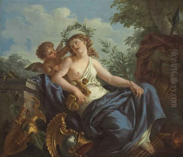 An Allegory Of Victory Oil Painting by Jean Jacques Lagrenee the Younger