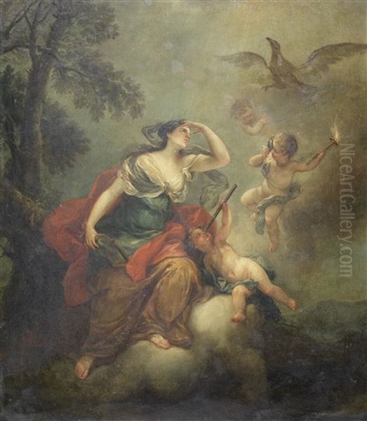 An Allegory Of Sight Oil Painting by Jean Jacques Lagrenee the Younger