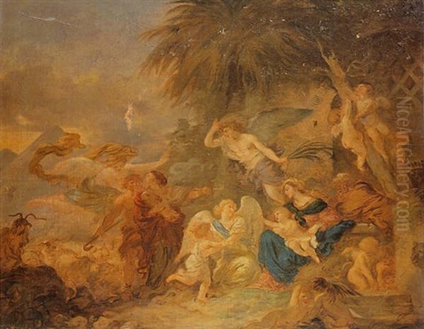 La Fuite En Egypte Oil Painting by Jean Jacques Lagrenee the Younger