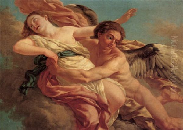 The Abduction Of Oreithyia By Boreas Oil Painting by Jean Jacques Lagrenee the Younger