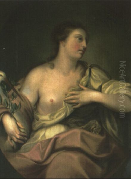 An Allegorical Figure Oil Painting by Jean Jacques Lagrenee the Younger