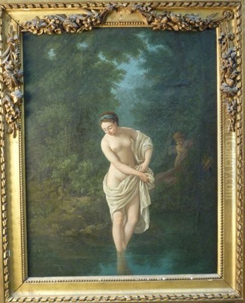 Baigneuse En Sous Bois Oil Painting by Louis Jean Francois Lagrenee