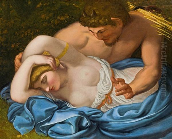 Jupiter Und Antiope Oil Painting by Louis Jean Francois Lagrenee