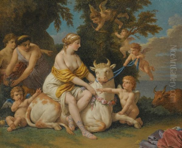 The Rape Of Europa Oil Painting by Louis Jean Francois Lagrenee