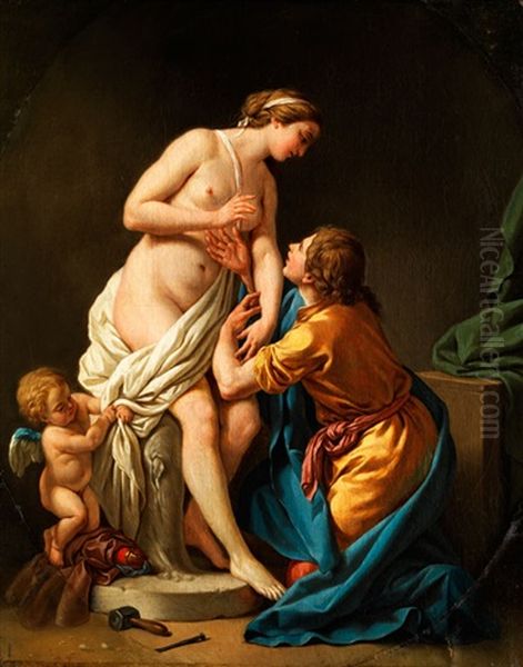 Pygmalion Oil Painting by Louis Jean Francois Lagrenee