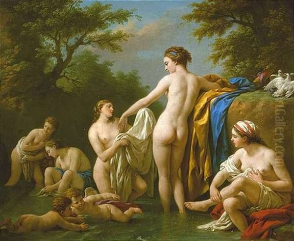 Das Bad Der Venus Oil Painting by Louis Jean Francois Lagrenee