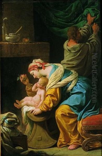 La Sainte Famille Oil Painting by Louis Jean Francois Lagrenee