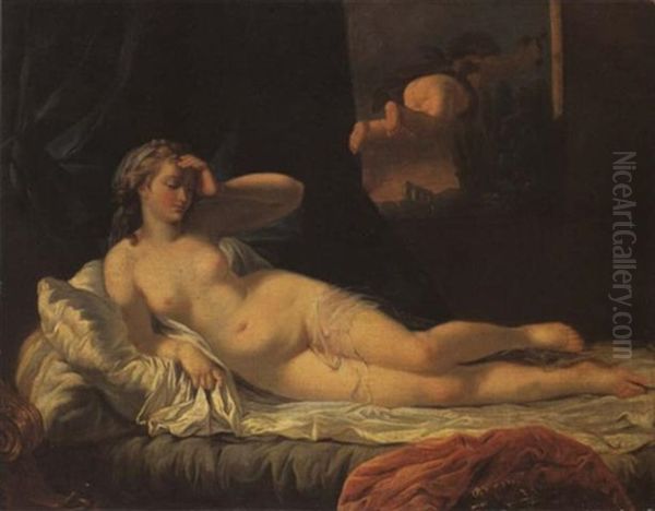 Venere Con Amorino Oil Painting by Louis Jean Francois Lagrenee