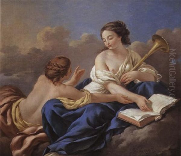 Allegorie De La Poesie Oil Painting by Louis Jean Francois Lagrenee