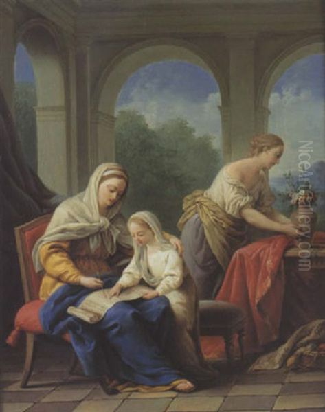 L'education De La Vierge Oil Painting by Louis Jean Francois Lagrenee