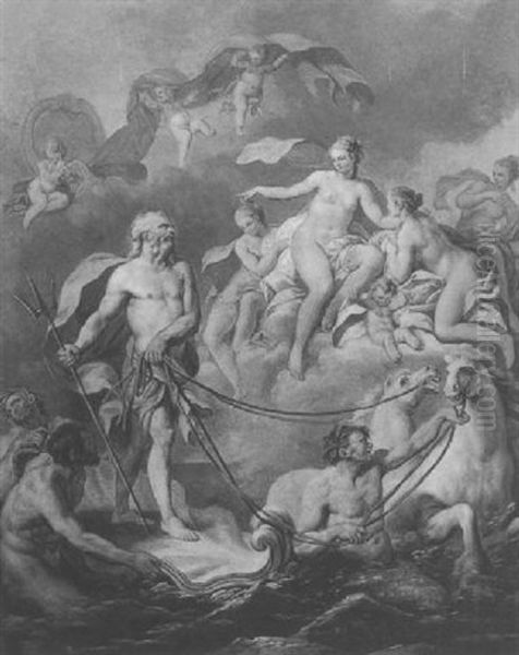 Triumph Of Neptune Oil Painting by Louis Jean Francois Lagrenee