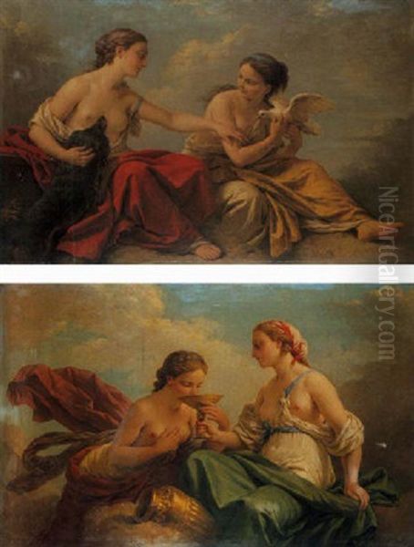 La Fidelite Et L'innocence Oil Painting by Louis Jean Francois Lagrenee