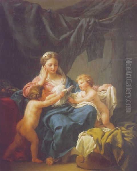 La Sainte Famille Oil Painting by Louis Jean Francois Lagrenee