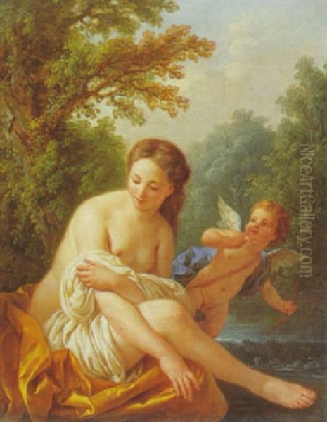 Landschaft Mit Venus Und Amor Oil Painting by Louis Jean Francois Lagrenee