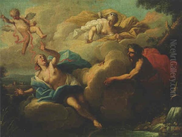 Alpheus And Arethusa Oil Painting by Louis Jean Francois Lagrenee