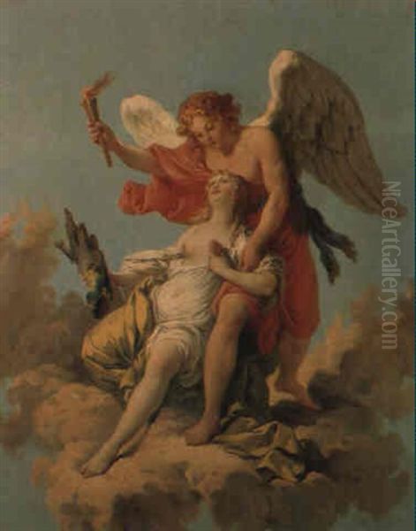 Allegorie De La Fidelite Oil Painting by Louis Jean Francois Lagrenee