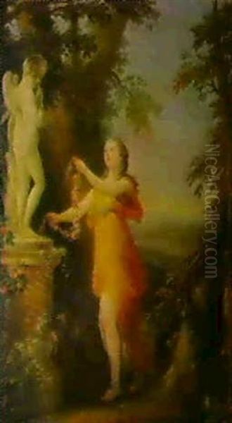 Le Voeu A L'amour Oil Painting by Louis Jean Francois Lagrenee