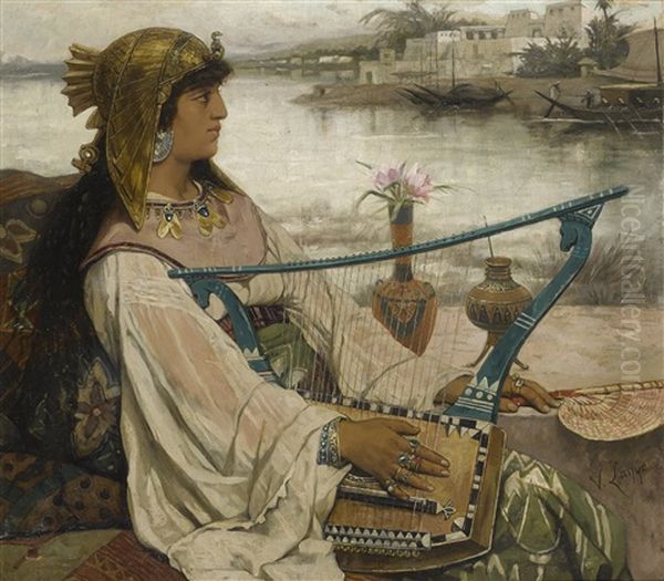 The Lyre Oil Painting by Victor Lagye