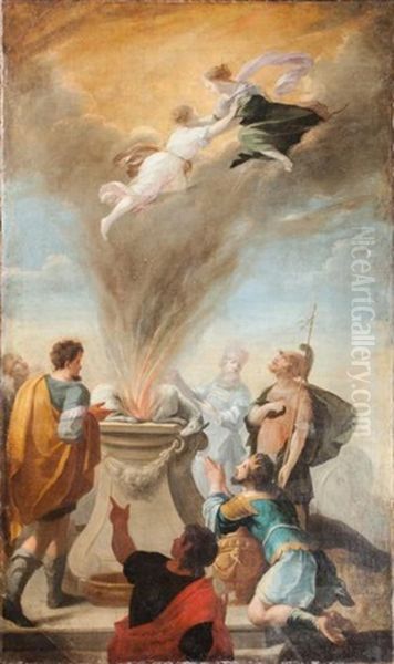 Le Sacrifice D'iphigenie Oil Painting by Laurent de (LaHyre) LaHire