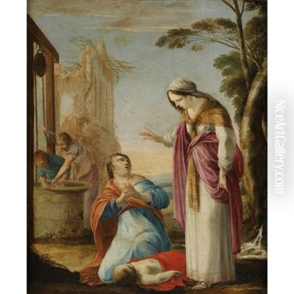 Le Miracle De Sainte Elisabeth De Hongrie Oil Painting by Laurent de (LaHyre) LaHire