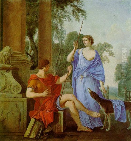 Cephalus And Procris Oil Painting by Laurent de (LaHyre) LaHire