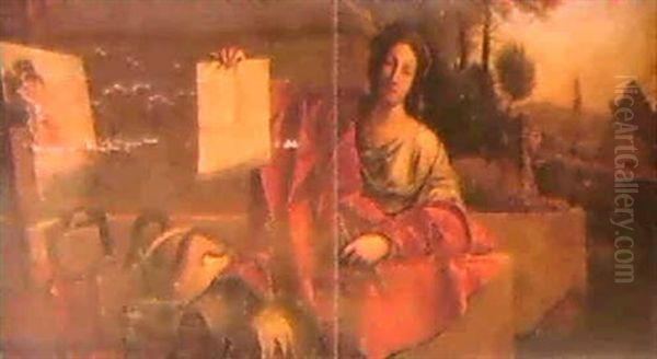 Allegorie De La Geometrie Oil Painting by Laurent de (LaHyre) LaHire