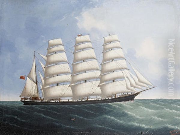 The Clipper Ship Lynton At Sea Off Calcutta Oil Painting by  Lai Fong