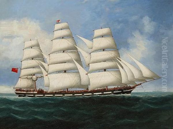 The Full-rigged Merchantman Loch Long At Sea Under Full Sail Oil Painting by  Lai Fong