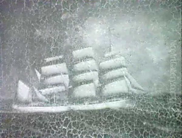 A Four Masted Barque Under Sail Oil Painting by  Lai Fong