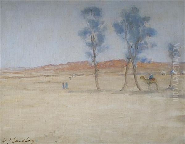 Desert Scene With Arabs And Camels By An Encampment Oil Painting by William James Laidlay