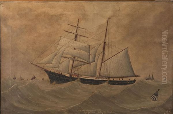 Pair Of Ship Paintings Oil Painting by George Laidman