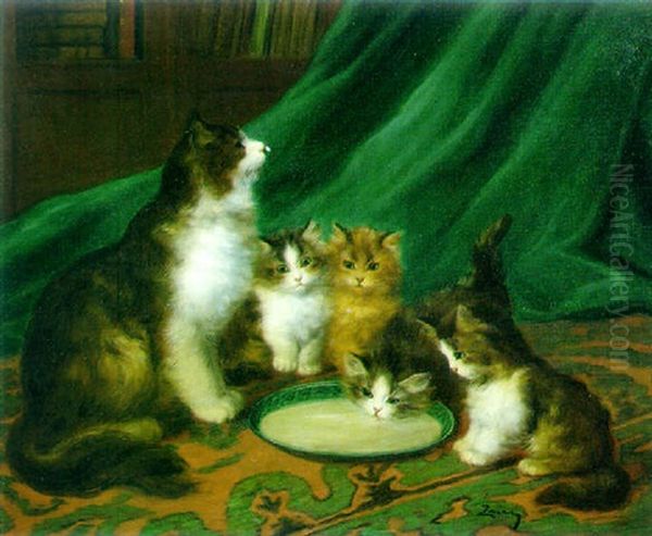 A Proud Mother Oil Painting by Victor Laine