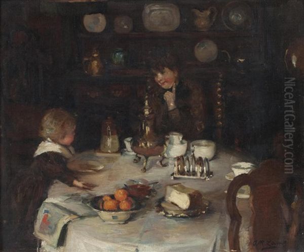 The Kitchen Table Oil Painting by Annie Rose Laing