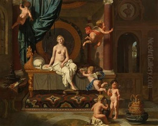 Herse Awaiting The Arrival Of Mercury Oil Painting by Gerard de Lairesse