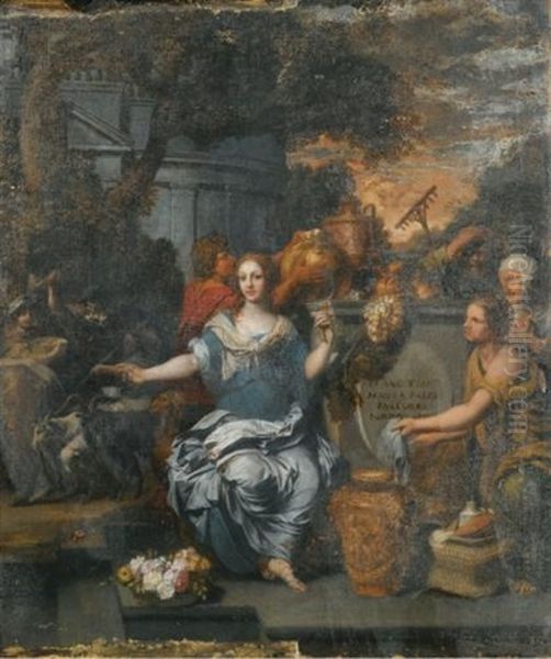 A Sacrifice To Pales Oil Painting by Gerard de Lairesse