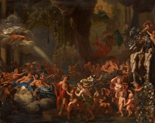 Banquet Of The Gods Oil Painting by Gerard de Lairesse