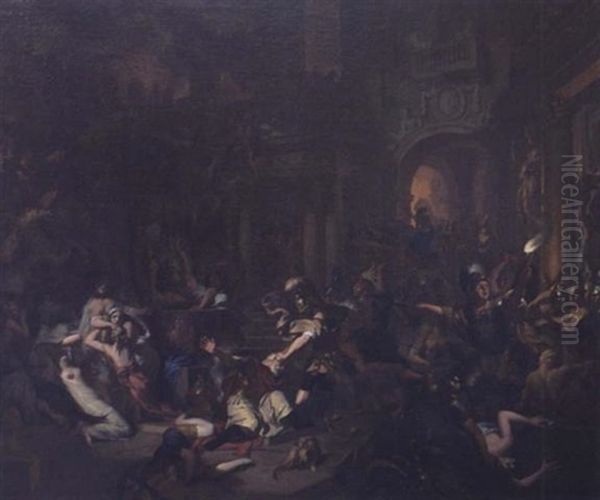 Scene De Massacre Oil Painting by Gerard de Lairesse