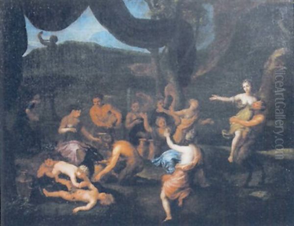 Scene De Bacchanales Et De Satyres Oil Painting by Gerard de Lairesse