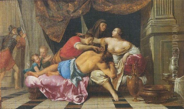 Samson And Delilah Oil Painting by Gerard de Lairesse