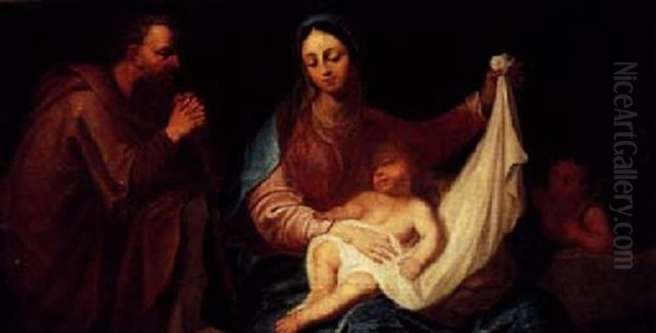 The Holy Family With The Infant Saint John Oil Painting by Gerard de Lairesse