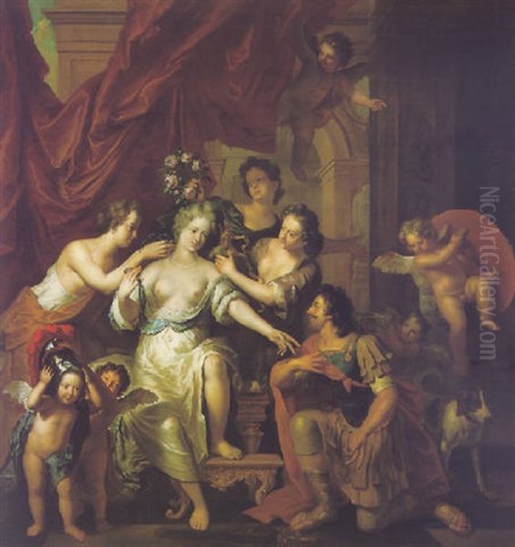 Mars And Venus: An Allegory Of Strife Overcome By Love Oil Painting by Gerard de Lairesse