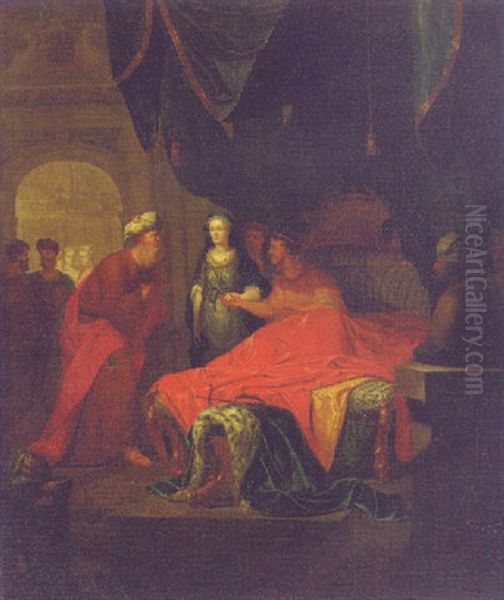 Seleucus Ceding His Wife Stratonice To Antiochus Oil Painting by Gerard de Lairesse