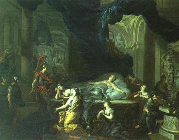 The Death Of Cleopatra Oil Painting by Gerard de Lairesse