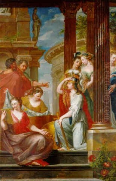 Achilles Among The Daughters Of Lycomedes Oil Painting by Gerard de Lairesse