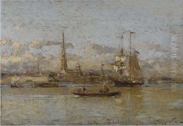 View Of St. Petersburg Oil Painting by Aleksandr Karlovich Beggrov