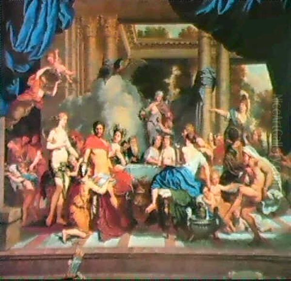 The Marriage Feast Of Peleus Thetis Oil Painting by Gerard de Lairesse