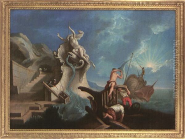 Neptune Ou La Tempete Oil Painting by Jacques de Lajoue